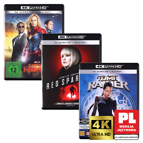 Girl Power Collection 4K: Czerwona jaskółka + Captain Marvel + Lara Croft: Tomb Raider  [3xBlu-Ray 4K]+[3xBlu-Ray]