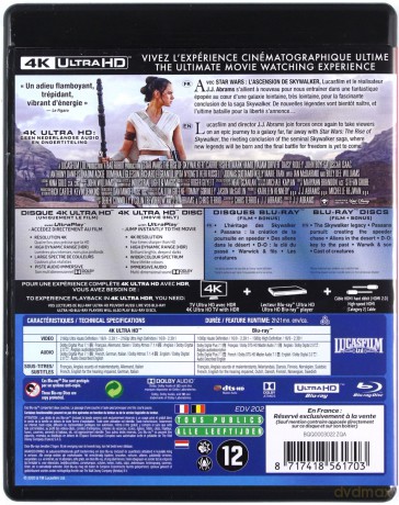 Star Wars: Episode VII+VIII+IX Collection 4K: The Force Awakens + The Last Jedi + The Rise of Skywalker [3xBlu-Ray 4K]+[5xBlu-Ray]