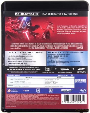 Star Wars: Episode VII+VIII+IX Collection 4K: The Force Awakens + The Last Jedi + The Rise of Skywalker [3xBlu-Ray 4K]+[5xBlu-Ray]