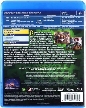 Alicja w Krainie Czarów (Disney) [Blu-Ray 3D]+[Blu-Ray]