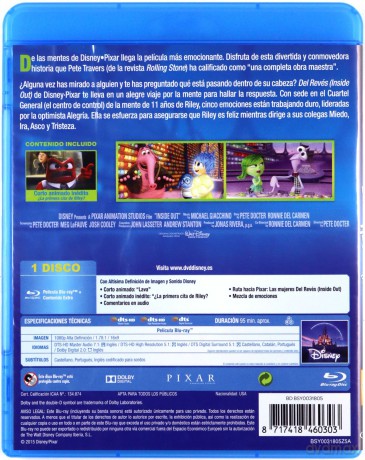 Inside Out (W głowie się nie mieści) (Disney) [Blu-Ray]