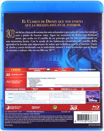 Beauty and the Beast (Piękna i Bestia) (Disney) [Blu-Ray 3D]+[Blu-Ray]