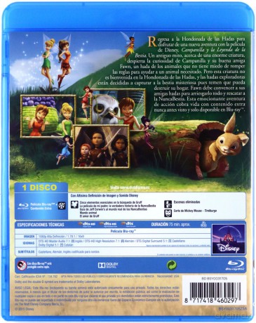 Tinker Bell and the Legend of the NeverBeast (Dzwoneczek i bestia z Nibylandii) (Disney) [Blu-Ray]