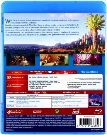 Zootopia (Zwierzogród) (Disney) [Blu-Ray 3D]+[Blu-Ray]