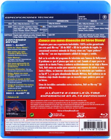 Bolt (Piorun) (Disney) [Blu-Ray 3D]+[Blu-Ray]