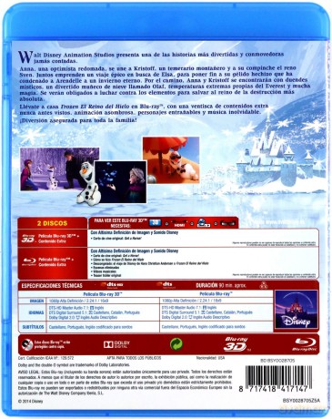 Frozen (Kraina lodu) (Disney) [Blu-Ray 3D]+[Blu-Ray]
