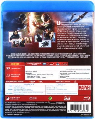 Captain America: Civil War (Kapitan Ameryka: Wojna Bohaterów) [Blu-Ray 3D]+[Blu-Ray]