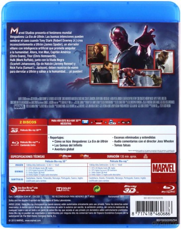 Avengers: Age of Ultron (Avengers: Czas Ultrona) [Blu-Ray 3D]+[Blu-Ray]