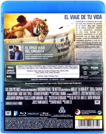 Life of Pi (Życie Pi) [Blu-Ray]