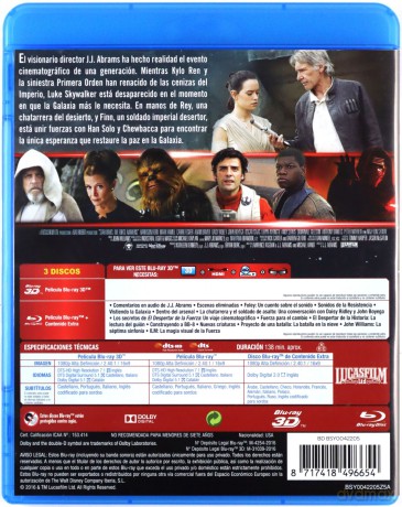 Star Wars: Episode VII - The Force Awakens (Gwiezdne wojny: Przebudzenie Mocy) [Blu-Ray 3D]+[2xBlu-Ray]