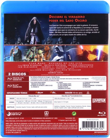 Star Wars: Episode III - Revenge of the Sith (Gwiezdne wojny: Część III - Zemsta Sithów) [2xBlu-Ray]