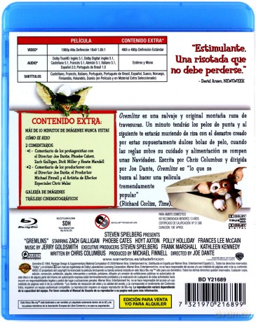 Gremlins (Gremliny rozrabiają) [Blu-Ray]