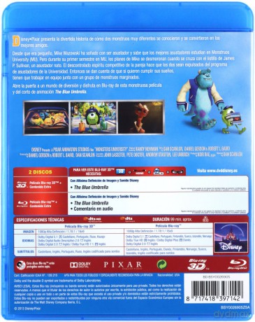 Monsters University (Uniwersytet Potworny) (Disney) [Blu-Ray 3D]+[Blu-Ray]