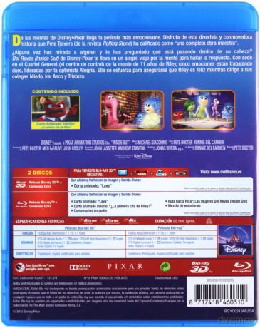 Inside Out (W głowie się nie mieści) (Disney) [Blu-Ray 3D]+[Blu-Ray]