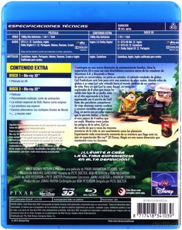 Up (Odlot) [Blu-Ray 3D]+[Blu-Ray]