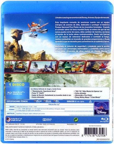 Planes: Fire & Rescue (Samoloty 2) (Disney) [Blu-Ray]