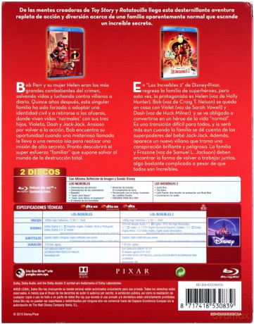 The Incredibles 1-2 (Iniemamocni 1-2) [2xBlu-Ray]
