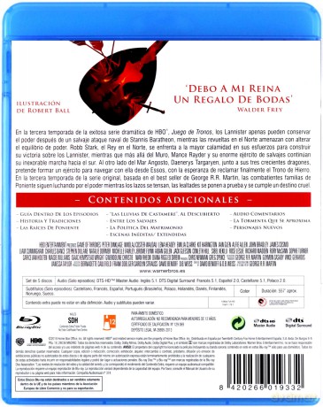 Gra o tron: Sezon 3 Sezon 3 [5xBlu-Ray]