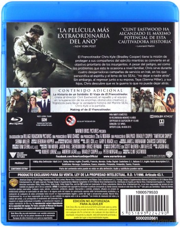 American Sniper (Snajper) [Blu-Ray]