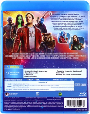 Guardians of the Galaxy Vol. 2 (Strażnicy Galaktyki vol. 2) [Blu-Ray]