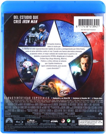 Captain America: The First Avenger (Pierwsze starcie) [Blu-Ray]