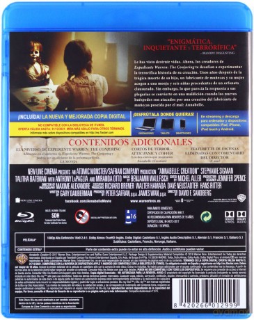 Annabelle: Creation (Annabelle: Narodziny zła) [Blu-Ray]