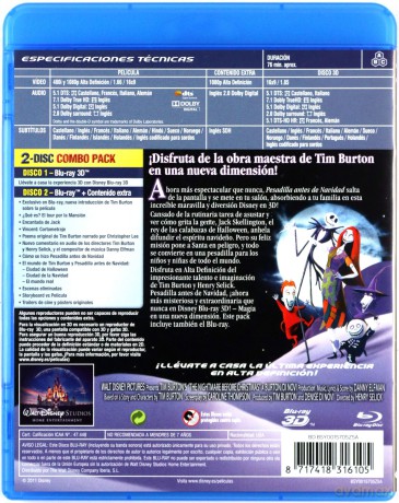 The Nightmare Before Christmas (Miasteczko Halloween) [Blu-Ray 3D]+[Blu-Ray]