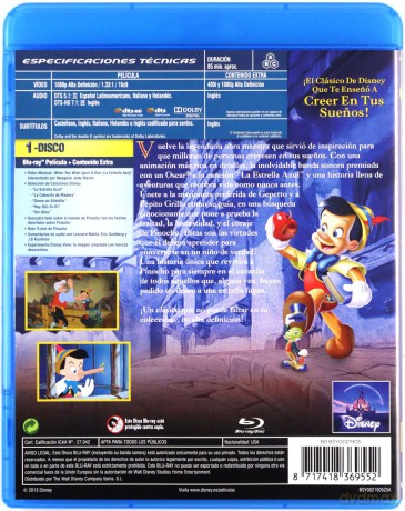 Pinocchio (Pinokio) (Disney) [Blu-Ray]