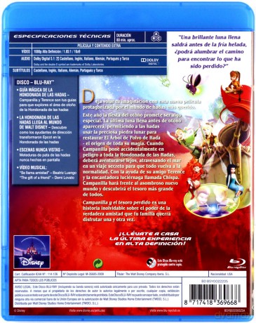 Tinker Bell and the Lost Treasure (Dzwoneczek i Zaginiony Skarb) (Disney) [Blu-Ray]