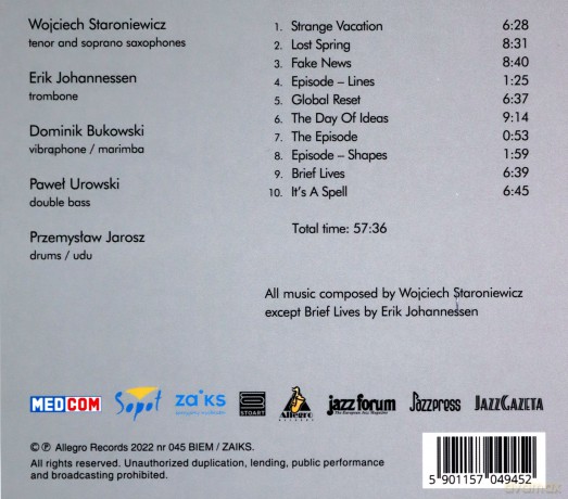 Wojciech Staroniewicz: Strange Vacation [CD]