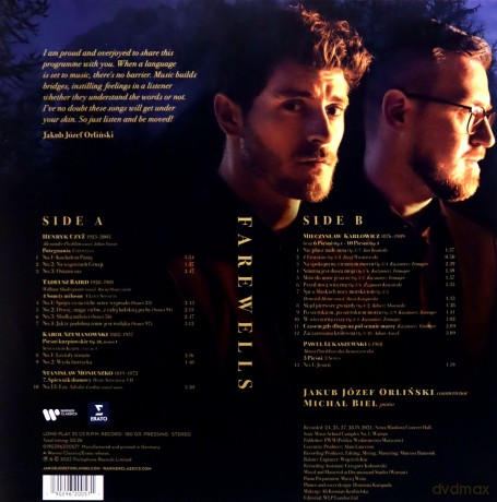 Józef Orliński & Michał Biel: Farewells / Pożegnania - Polish Songs [Winyl]