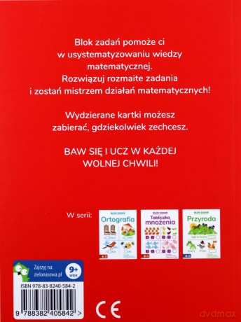 Blok zadań. Działania matematyczne - Leszek Gołuchowski [KSIĄŻKA]