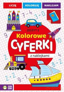 Kolorowe cyferki z naklejkami. Zeszyt 2 [KSIĄŻKA]
