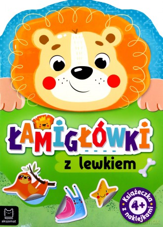 Łamigłówki z lewkiem. Książeczka z naklejkami 4+ - Anna Podgórska [KSIĄŻKA]