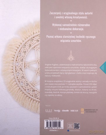 Makramy w stylu boho i folk. 23 oryginalne i pełne uroku projekty - Virginie Pugliesi [KSIĄŻKA]