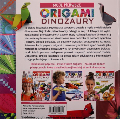 Moje pierwsze origami Dinozaury - Marcelina Grabowska-Piątek [KSIĄŻKA]