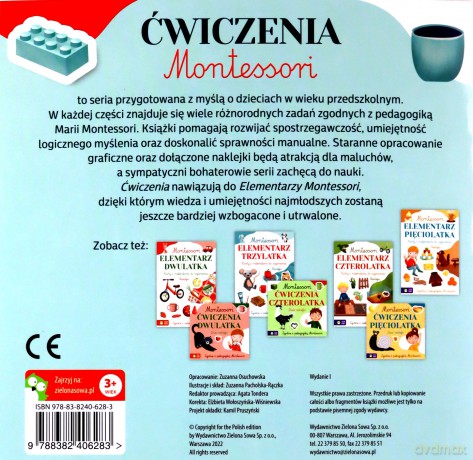 Montessori. Ćwiczenia trzylatka - Zuzanna Osuchowska [KSIĄŻKA]