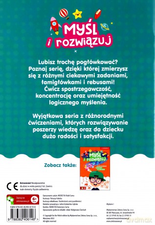 Myśl i rozwiązuj. Łamigłówki i zadania logiczne - Katarzyna Sarna [KSIĄŻKA]