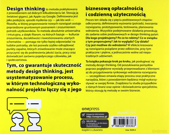 Poradnik design thinking, czyli jak wykorzystać myślenie projektowe w biznesie - Beata Michalska-Dominiak, Piotr Grocholiński [KSIĄŻKA]
