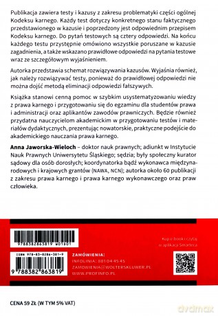 Prawo karne. Testy i kazusy - Anna Jaworska-Wieloch [KSIĄŻKA]