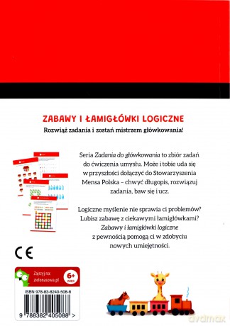 Zadania do główkowania. Zabawy i łamigłówki logiczne - Tomasz Czapla [KSIĄŻKA]