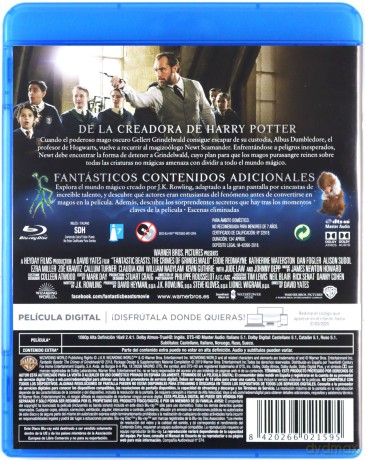 Fantastic Beasts: The Crimes of Grindelwald (Fantastyczne zwierzęta: Zbrodnie Grindelwalda) [Blu-Ray]