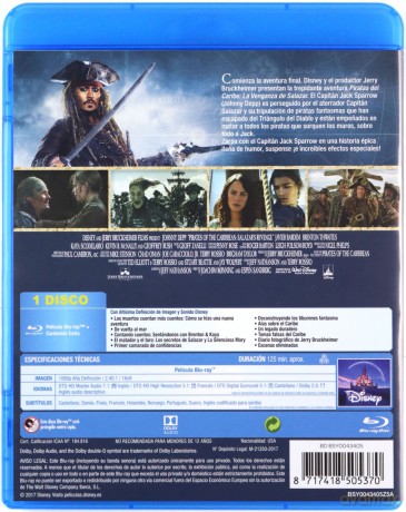Pirates of the Caribbean: Dead Men Tell No Tales (Piraci z Karaibów: Zemsta Salazara) [Blu-Ray]