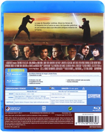 Star Wars: Episode VIII - The Last Jedi (Gwiezdne wojny: Ostatni Jedi) [Blu-Ray]