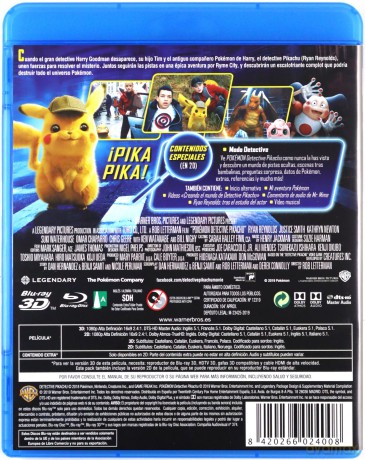 Pokemon: Detektyw Pikachu [Blu-Ray 3D]+[Blu-Ray]