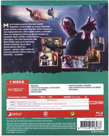 Avengers: Age of Ultron (Avengers: Czas Ultrona) [Blu-Ray]