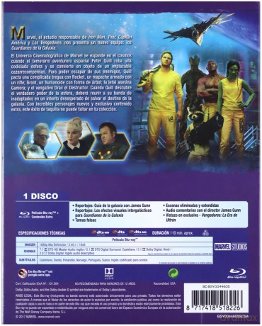 Guardians of the Galaxy (Strażnicy Galaktyki) [Blu-Ray]