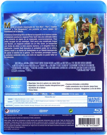 Guardians of the Galaxy (Strażnicy Galaktyki) [Blu-Ray]