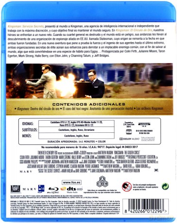 Kingsman: The Golden Circle (Kingsman: Złoty krąg) [Blu-Ray]