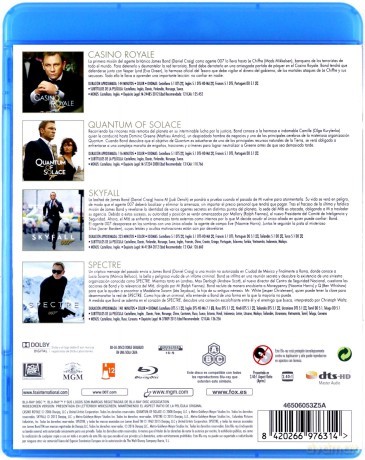 007: Daniel Craig Collection: Casino Royale | Quantum of Solace | Skyfall | Spectre [4xBlu-Ray]